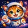 Colorful cartoon bunny with expressive eyes and a friendly smile.